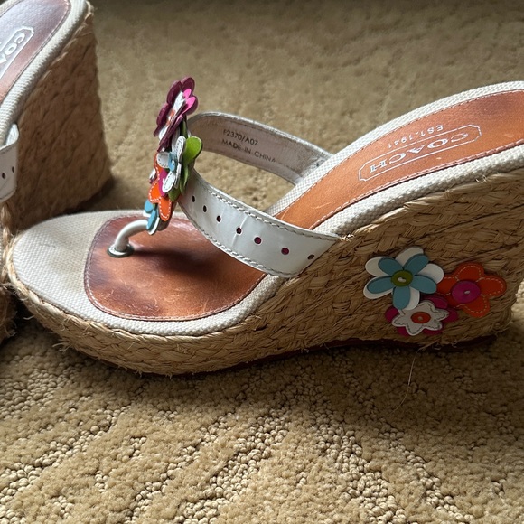 Coach Women's Sandals with Colorful Floral Accents - Picture 2 of 5